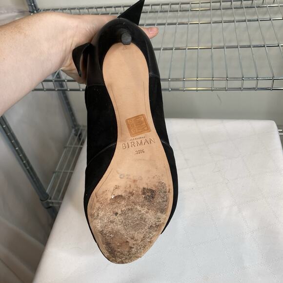 Alexandre Birman Women's Black Suede Ankle Boots Pumps Size 39.5/9.5 Y2K Vibes‎ - Picture 3 of 6